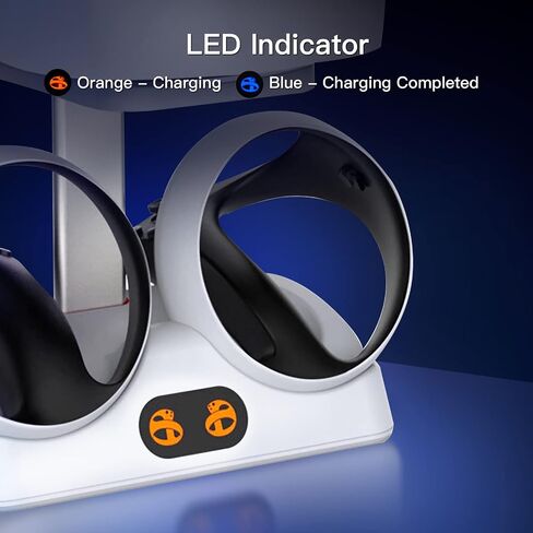 Charging Station for PS VR2 Sense Controllers with Headset Holder, Nargos Virtual Reality Charger Stand Dock PSVR2 Headset Display Accessories in Saudi Arabia
