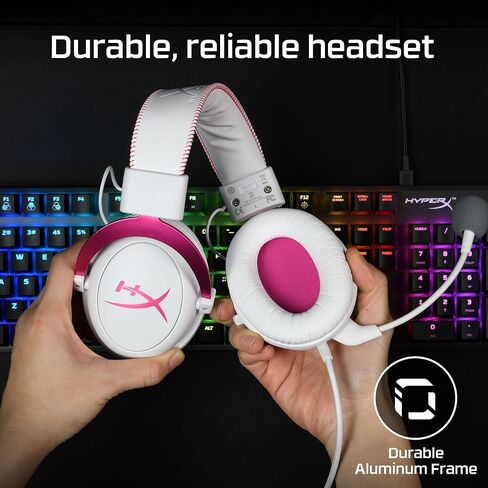 سماعة الألعاب HyperX Cloud II - صوت محيطي 7.1 - وسادات أذن من إسفنج الذاكرة - إطار من الألومنيوم المتين - تعمل مع أجهزة الكمبيوتر الشخصية، PS4، PS4 PRO، Xbox One، Xbox One S - Gun Metal (KHX-HSCP-GM) in Saudi Arabia