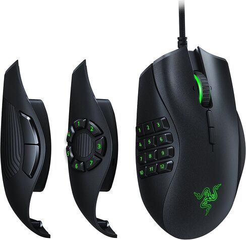 Razer Naga Trinity Gaming Mouse: 16,000 DPI Optical Sensor - Chroma RGB Lighting - Interchangeable Side Plate w/ 2, 7, 12 Button Configurations - Mechanical Switches in Kuwait