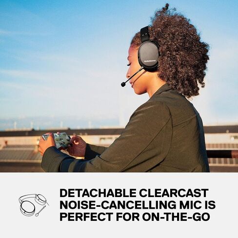 سماعة الألعاب اللاسلكية SteelSeries Arctis 1 - USB-C - ميكروفون Clearcast قابل للفصل - للكمبيوتر الشخصي، PS4، Nintendo Switch وLite، Android - أسود in Saudi Arabia