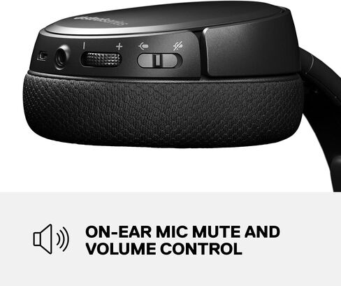 سماعة الألعاب اللاسلكية SteelSeries Arctis 1 - USB-C - ميكروفون Clearcast قابل للفصل - للكمبيوتر الشخصي، PS4، Nintendo Switch وLite، Android - أسود in Saudi Arabia