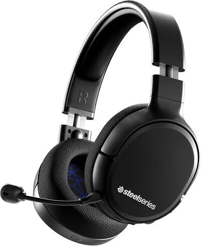 سماعة الألعاب اللاسلكية SteelSeries Arctis 1 - USB-C - ميكروفون Clearcast قابل للفصل - للكمبيوتر الشخصي، PS4، Nintendo Switch وLite، Android - أسود in Saudi Arabia