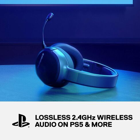 سماعة الألعاب اللاسلكية SteelSeries Arctis 1 - USB-C - ميكروفون Clearcast قابل للفصل - للكمبيوتر الشخصي، PS4، Nintendo Switch وLite، Android - أسود in Saudi Arabia