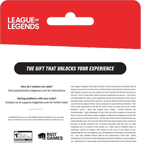 League of Legends $50 Gift Card - NA Server Only [Online Game Code] in Saudi Arabia