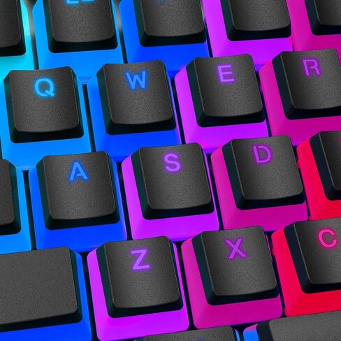 HyperX Pudding Keycaps - Double Shot PBT Keycap Set with Translucent Layer, for Mechanical Keyboards, Full 104 Key Set, OEM Profile, English (US) Layout - Black in Saudi Arabia