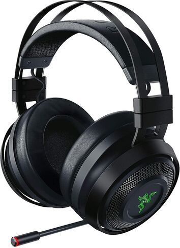 Razer Nari Ultimate Wireless 7.1 Surround Sound Gaming Headset: THX Audio & Haptic Feedback - Auto-Adjust Headband - Chroma RGB - Retractable Mic - For PC, PS4, PS5 - Black in Saudi Arabia