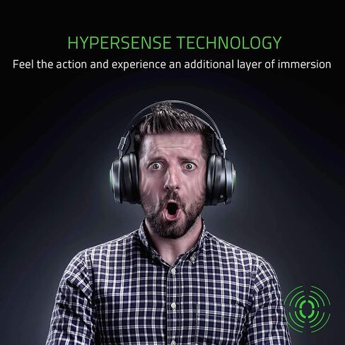 Razer Nari Ultimate Wireless 7.1 Surround Sound Gaming Headset: THX Audio & Haptic Feedback - Auto-Adjust Headband - Chroma RGB - Retractable Mic - For PC, PS4, PS5 - Black in Saudi Arabia