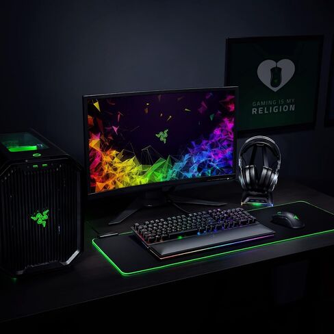 Razer Nari Ultimate Wireless 7.1 Surround Sound Gaming Headset: THX Audio & Haptic Feedback - Auto-Adjust Headband - Chroma RGB - Retractable Mic - For PC, PS4, PS5 - Black in Saudi Arabia