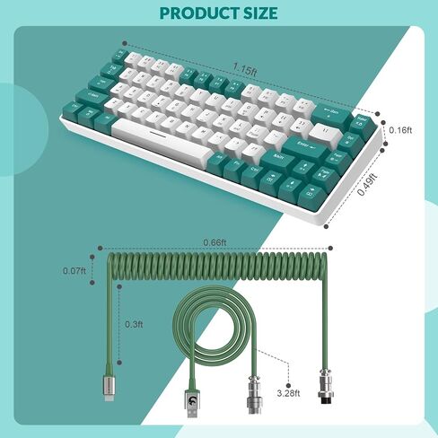 ZIYOU LANG RK-T8 Wired 65% Mechanical RGB Gaming Keyboard-Gray/White/Orange in Saudi Arabia