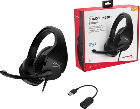 HyperX Cloud Stinger Core – Wireless Lightweight Gaming Headset, DTS Headphone:X spatial audio, Noise Cancelling Microphone, For PC, Black in Kuwait