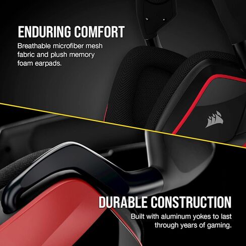 سماعة رأس Corsair Void RGB Elite اللاسلكية المتميزة للألعاب مع صوت محيطي 7.1 - معتمدة من Discord - تعمل مع أجهزة الكمبيوتر الشخصية وPS5 وPS4 - Carbon (CA-9011201-NA)، أسود in Kuwait