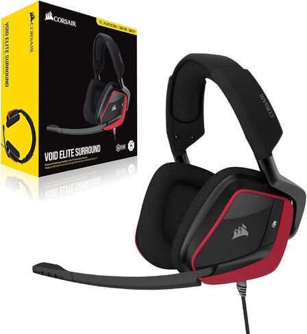 سماعة رأس Corsair Void RGB Elite اللاسلكية المتميزة للألعاب مع صوت محيطي 7.1 - معتمدة من Discord - تعمل مع أجهزة الكمبيوتر الشخصية وPS5 وPS4 - Carbon (CA-9011201-NA)، أسود in Kuwait