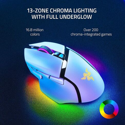 Razer Basilisk V3 Pro Customizable RGB Wireless Gaming Mouse, Black | Optical Switches Gen-3, HyperScroll Tilt Wheel, RGB, 11 Programmable Buttons, Focus Pro 30K Optical Sensor, 150 Hr Battery in Kuwait
