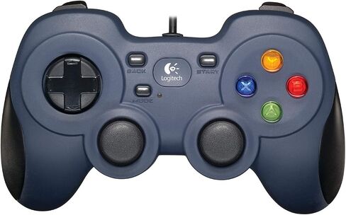 Logitech F310 Wired Gamepad Controller Console Like Layout 4 Switch D-Pad PC - Blue/Black in Saudi Arabia
