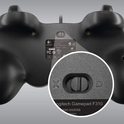 Logitech F310 Wired Gamepad Controller Console Like Layout 4 Switch D-Pad PC - Blue/Black in Saudi Arabia