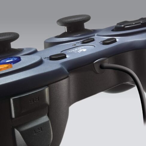 Logitech F310 Wired Gamepad Controller Console Like Layout 4 Switch D-Pad PC - Blue/Black in Saudi Arabia