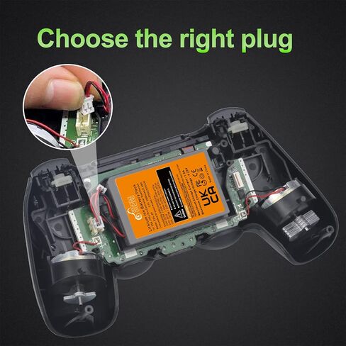 Pickle Power 2 Pack 2000mAh PS4 PS4Pro Battery Replacement for Sony Playstation 4 Dualshock 4 V1 V2 Controller CUH-ZCT2 CUH-ZCT2E CUH-ZCT1E CUH-ZCT1U in Saudi Arabia