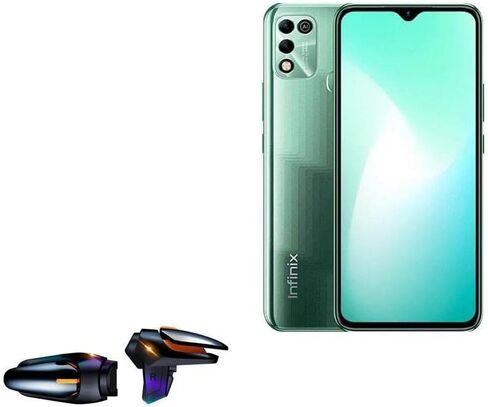 BoxWave Gaming Gear Compatible with Infinix Hot 11 Play - Touchscreen QuickTrigger Auto, Trigger Buttons Autofire Gaming Mobile FPS for Infinix Hot 11 Play - Jet Black in Saudi Arabia