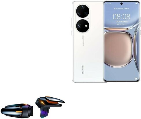 BoxWave Gaming Gear لهاتف Huawei P50 Pro (6.6) (Gaming Gear by BoxWave) - شاشة تعمل باللمس QuickTrigger Auto، أزرار Trigger Autofire Gaming Mobile FPS لهاتف Huawei P50 Pro (6.6) - أسود داكن in Saudi Arabia