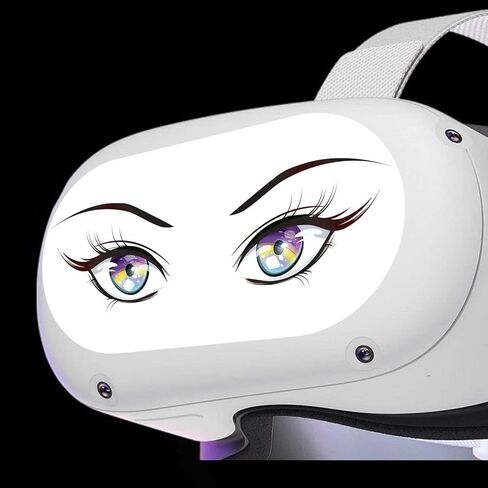 VR Headset Controller Decal Sticker - Oculus Quest 2 Front Eyes Skin - Black and White Sexy in Saudi Arabia