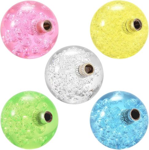 uxcell Joystick الكرة الأعلى مقبض روكر رئيس جولة ممر مكافحة لعبة DIY قطع استبدال كريستال الوردي الأصفر الأزرق الأخضر الأبيض 5 قطع in Kuwait