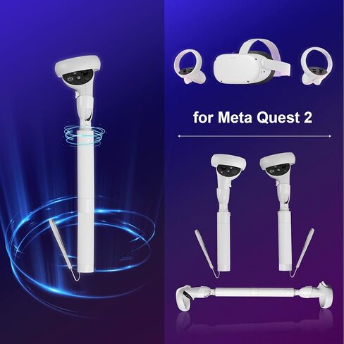 ملحقات مقبض لعبة DEVASO VR لوحدات تحكم Quest 2، مقابض تمديد مقابض للعب Beat Sabre Gorilla Tag أذرع طويلة، مرفقات مقبض VR للعبة Oculus/Meta Quest 2 VR in Kuwait