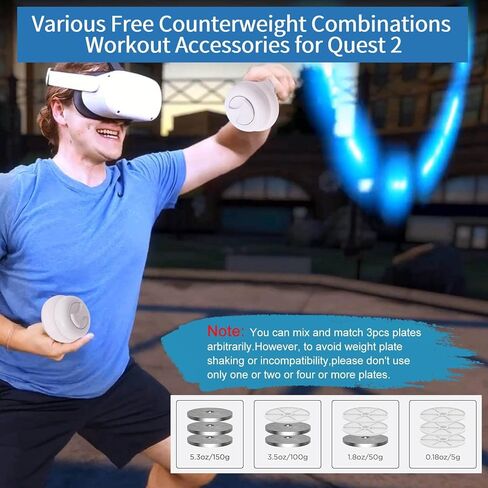 ملحقات الوزن PECOOVR لـ Meta Quest 2، مرفق وحدة التحكم لجميع ألعاب اللياقة البدنية Oculus Quest 2، دمبل للتمرين قابل للتعديل من أجل تجربة ممارسة الملاكمة ذات الضربات المعززة للواقع الافتراضي (غير متضمنة وحدات التحكم) in Kuwait