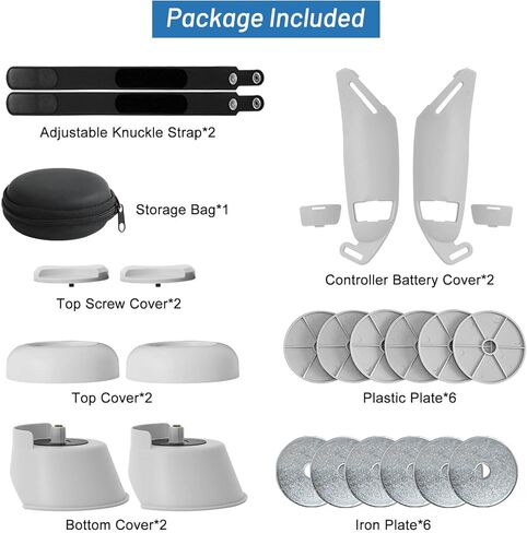 ملحقات الوزن PECOOVR لـ Meta Quest 2، مرفق وحدة التحكم لجميع ألعاب اللياقة البدنية Oculus Quest 2، دمبل للتمرين قابل للتعديل من أجل تجربة ممارسة الملاكمة ذات الضربات المعززة للواقع الافتراضي (غير متضمنة وحدات التحكم) in Kuwait