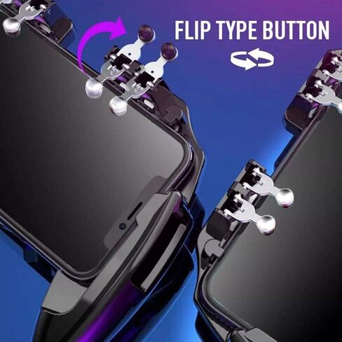 XIXIDIAN Gamepad Mobile Phone Radiator,Mobile Phone Game Controller Joystick Mobile Six-Finger Cooling Fan Gamepad Game Accessories in Saudi Arabia