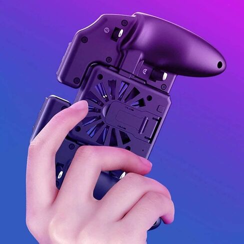 XIXIDIAN Gamepad Mobile Phone Radiator,Mobile Phone Game Controller Joystick Mobile Six-Finger Cooling Fan Gamepad Game Accessories in Saudi Arabia