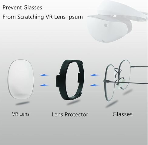 Glasses Spacer Protector for PSVR 2 Lens Anti-Scratch Ring glasses bumper Protecting Myopia Glasses from Scratching VR Lens Protector Accessories Compatible for Playstation VR2 in Saudi Arabia