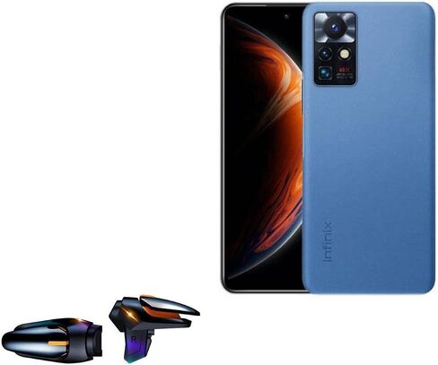 BoxWave Gaming Gear Compatible with Infinix Zero X Neo (Gaming Gear by BoxWave) - Touchscreen QuickTrigger Auto, Trigger Buttons Autofire Gaming Mobile FPS for Infinix Zero X Neo - Jet Black in Saudi Arabia