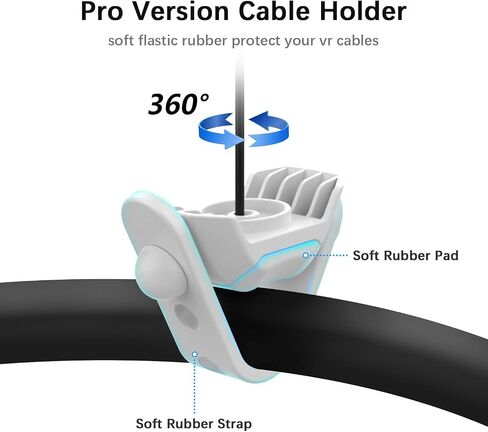 AMVR VR Cable Management System, 6 Packs Ceiling Pulley System for Oculus Quest 3/Quest 2/Rift/Rift S/Valve Index/HTC Vive/Vive Pro/HP Reverb G2/PSVR VR Cord Accessories, VR Link Cable Not Included in Saudi Arabia