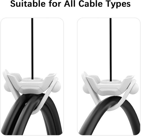 AMVR VR Cable Management System, 6 Packs Ceiling Pulley System for Oculus Quest 3/Quest 2/Rift/Rift S/Valve Index/HTC Vive/Vive Pro/HP Reverb G2/PSVR VR Cord Accessories, VR Link Cable Not Included in Saudi Arabia