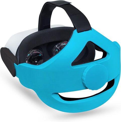TNE Headband for Oculus Quest 2/Meta Quest 3 Headset Virtual Reality VR | Replacement Accessories for Quest 2/3 Elite Head Strap Reduce Head Pressure, Enhanced Support, Large Cushion (Blue) in Kuwait