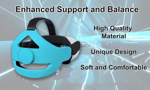 TNE Headband for Oculus Quest 2/Meta Quest 3 Headset Virtual Reality VR | Replacement Accessories for Quest 2/3 Elite Head Strap Reduce Head Pressure, Enhanced Support, Large Cushion (Blue) in Kuwait
