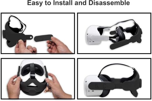 عصابة رأس TNE لسماعات الواقع الافتراضي Oculus Quest 2 | ملحقات بديلة لحزام الرأس Oculus Quest 2 Elite لتقليل ضغط الرأس، دعم معزز، قابل للتعديل، وسادة خلفية كبيرة (أحمر) in Saudi Arabia