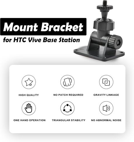 Wall Mount 1/4 Screw Mini Bracket for HTC Vive/Valve Index/Vive PRO Base Station, Universal Metal Wall Mount Bracket for VR Rift Sensor in Saudi Arabia