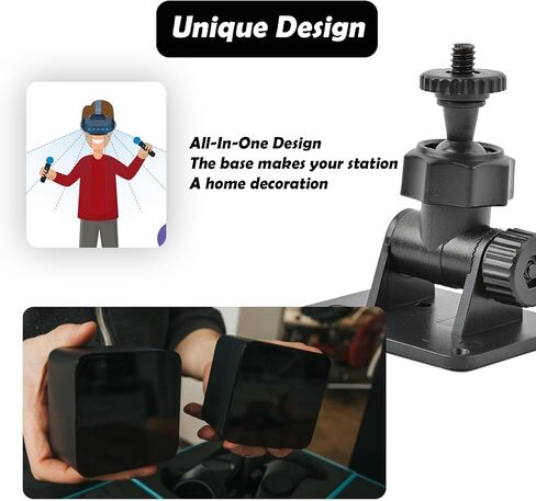 Wall Mount 1/4 Screw Mini Bracket for HTC Vive/Valve Index/Vive PRO Base Station, Universal Metal Wall Mount Bracket for VR Rift Sensor in Saudi Arabia