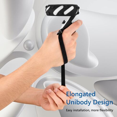 Geekria Design Controller Grip Cover Accessories Compatible with Pico Neo 3, Silicone Anti-Throw Grips Protector with Adjustable Knuckle Straps (Black, 1 Pair) in Saudi Arabia