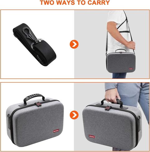NexiGo Hard Carrying Case for Oculus Quest 2 and 3 with Elite Strap, All-in-one, Lightweight, VR Gaming Headsets and Controllers Accessories, Hard Protective Travel Case with Shoulder Strap (Black) in Saudi Arabia