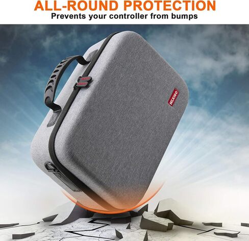 NexiGo Hard Carrying Case for Oculus Quest 2 and 3 with Elite Strap, All-in-one, Lightweight, VR Gaming Headsets and Controllers Accessories, Hard Protective Travel Case with Shoulder Strap (Black) in Saudi Arabia