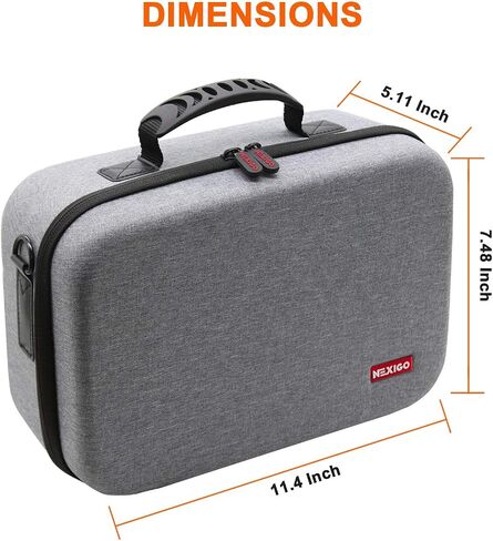 NexiGo Hard Carrying Case for Oculus Quest 2 and 3 with Elite Strap, All-in-one, Lightweight, VR Gaming Headsets and Controllers Accessories, Hard Protective Travel Case with Shoulder Strap (Black) in Saudi Arabia