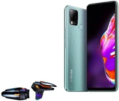 BoxWave Gaming Gear Compatible with Infinix Hot 10T (Gaming Gear by BoxWave) - Touchscreen QuickTrigger Auto, Trigger Buttons Autofire Gaming Mobile FPS for Infinix Hot 10T - Jet Black in Saudi Arabia