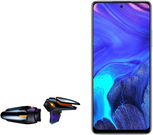 BoxWave Gaming Gear Compatible with Infinix Note 10 Pro (Gaming Gear by BoxWave) - Touchscreen QuickTrigger Auto, Trigger Buttons Autofire Gaming Mobile FPS for Infinix Note 10 Pro - Jet Black in Saudi Arabia