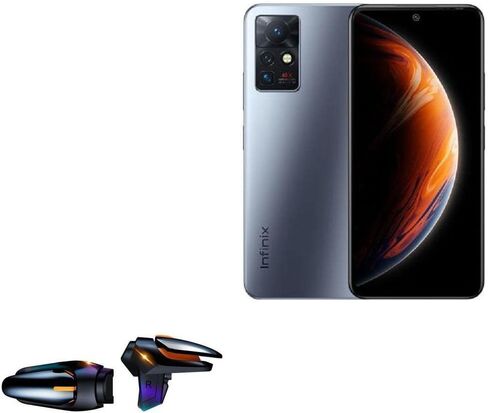 BoxWave Gaming Gear Compatible with Infinix Zero X (Gaming Gear by BoxWave) - Touchscreen QuickTrigger Auto, Trigger Buttons Autofire Gaming Mobile FPS for Infinix Zero X - Jet Black in Saudi Arabia