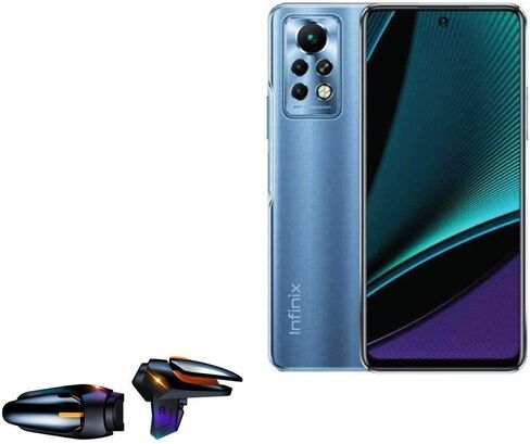 BoxWave Gaming Gear Compatible with Infinix Note 11 Pro (Gaming Gear by BoxWave) - Touchscreen QuickTrigger Auto, Trigger Buttons Autofire Gaming Mobile FPS for Infinix Note 11 Pro - Jet Black in Saudi Arabia