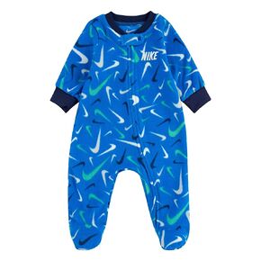 Nike Baby's Scribble Swoosh Microfleece Full Zip Footed Coverall in Kuwait
