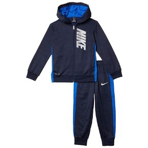 Nike Baby Boy's Heather Therma Zip-Up Hoodie and Pants Two-Piece Set (Toddler) Midnight Navy Heather 3 Toddler in Kuwait