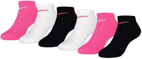 Nike Kids' Little Ankle Socks (6 Pairs), Pink Pow/White/Black, 5/7 in Saudi Arabia